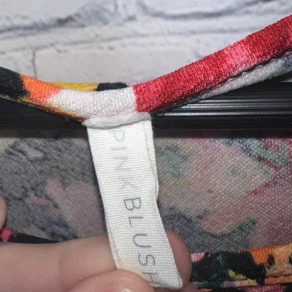 Pink Blush Multicolor Floral cute dress size M - Picture 6 of 11